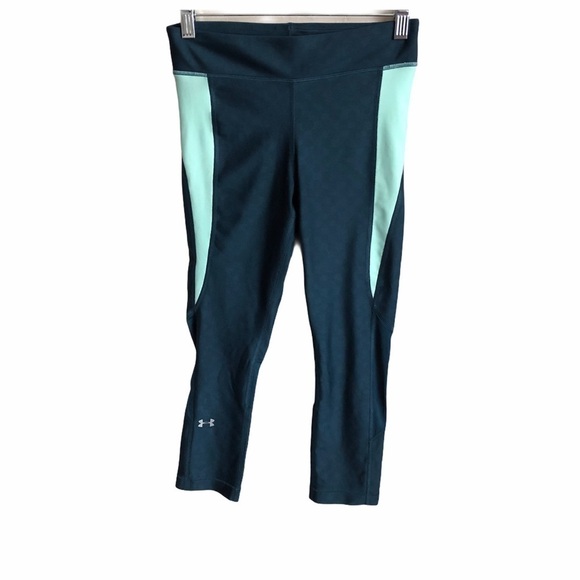 Under Armour Emerald Green Cropped Leggings - Picture 1 of 10